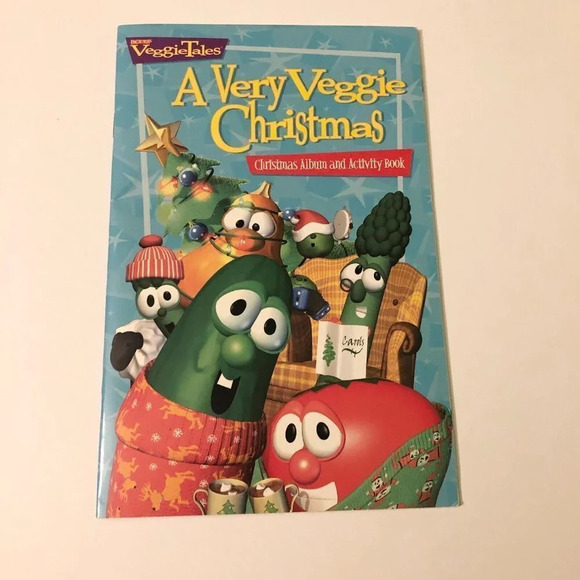 Veggie Tales A Very Veggie Christmas CD Christmas Album And Activity Book - Picture 10 of 16